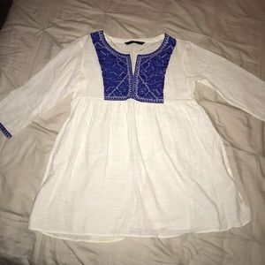 Zara embroidered summer dress